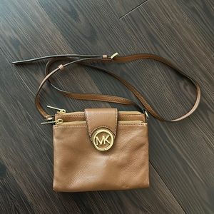 Michael Kors Tan Leather Crossbody Bag